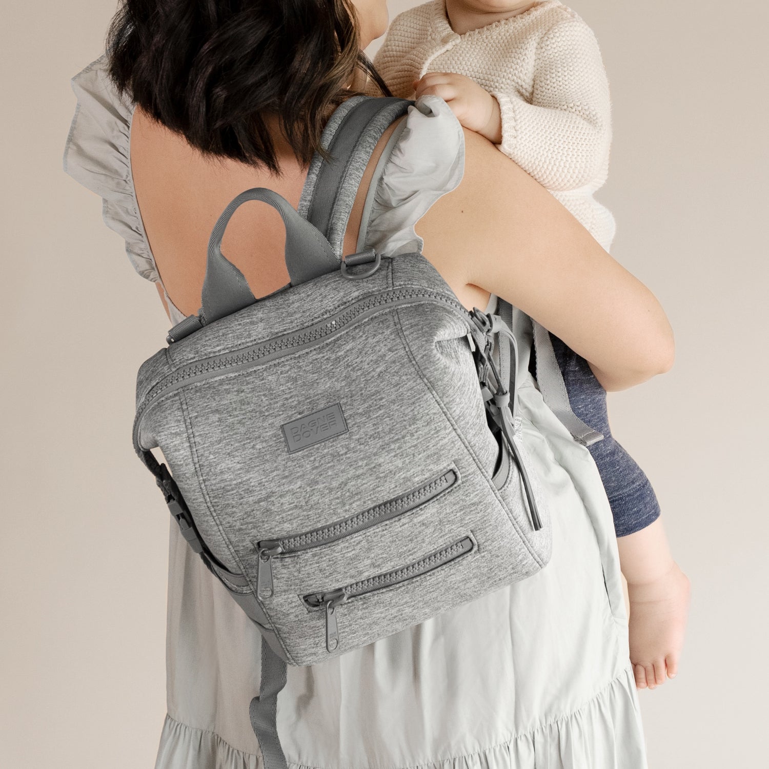 Dagne Dover Small Indi Diaper Backpack - Heather Grey